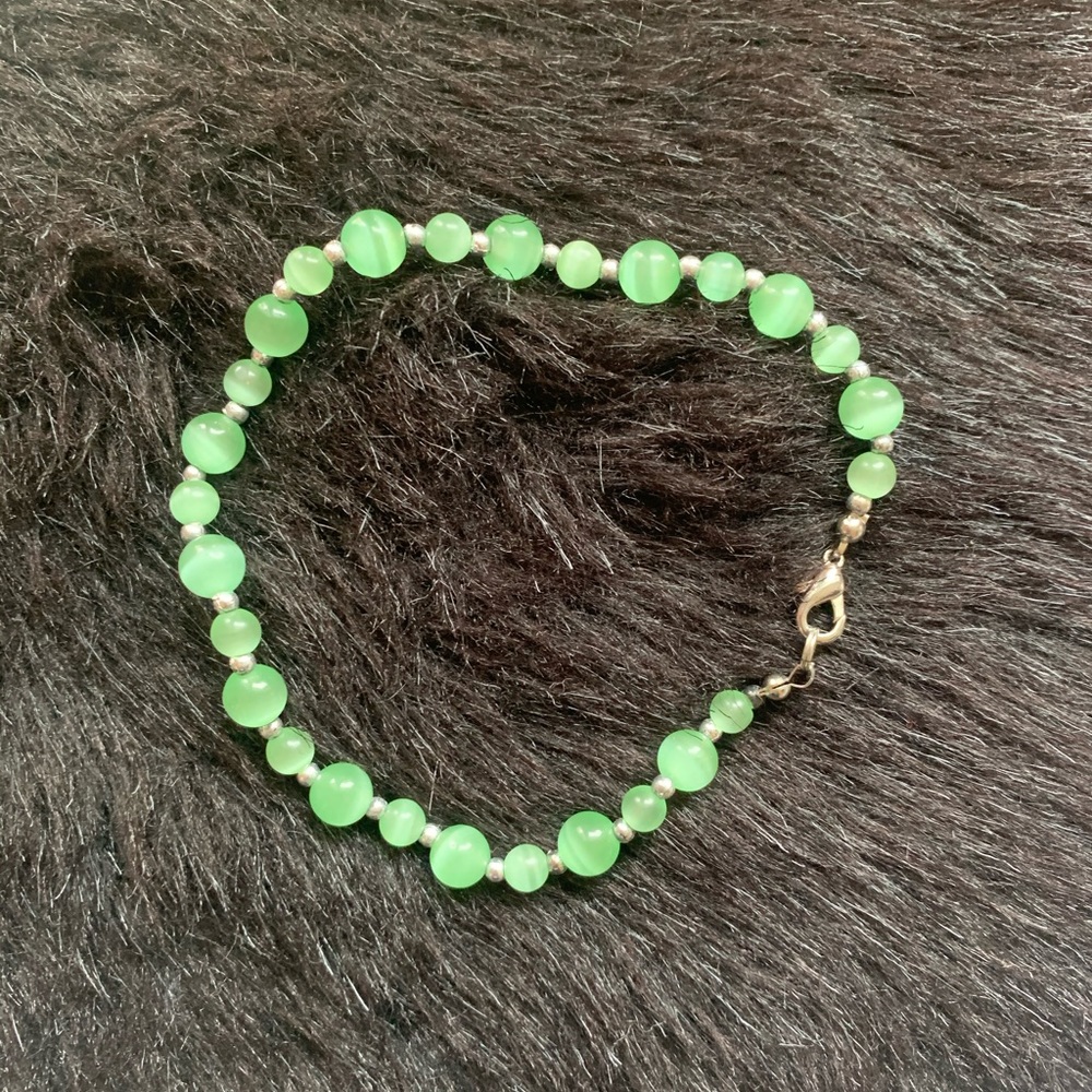 Green ankle bracelet